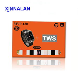 Ensemble cadeau de <span class=keywords><strong>montre</strong></span> <span class=keywords><strong>connectée</strong></span> haut de gamme et écouteurs TWS, 7 bracelets tendance pour hommes et femmes MVP-130 - Product Image 2