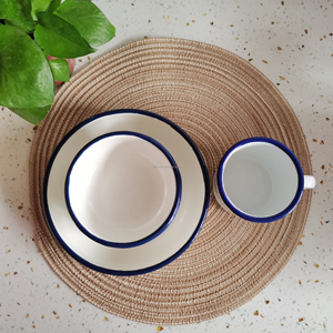 Nouveaux produits tasse en émail en métal ensemble de bols pour enfants vaisselle pour enfants plats assiette à dîner - Product Image 5