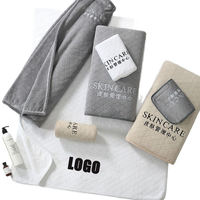 Ensemble de linge de lit en microfibre personnalisé avec logo pour spa, salon de beauté, table de massage, serviette et housse de lit pour institut de beauté