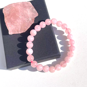 <span class=keywords><strong>Bracelet</strong></span> en cristal de quartz rose améthyste naturel en gros, pierre minérale, 8 mm, <span class=keywords><strong>avec</strong></span> un ensemble de pierres brutes pour cadeau - Product Image 2