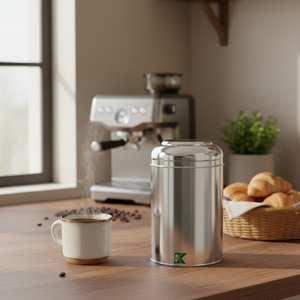 Lata de Aluminio Kontensan L549 de 1 Litro para Café y Bebidas Calientes, Envase Metálico de 105 x H150 mm con Tapa de Domo - Product Image 3