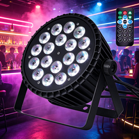 Светодиодные сценические прожекторы 18X10W DJ Light LED Par с пультом ДУ, 12 цветов, DMX512, звукоактивированные, с эффектами стробоскопа и заливки для свадеб