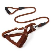 Laisse pour chien en nylon simple, durable et confortable de 120 cm, personnalisable en gros, pour la promenade des petits chiens