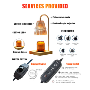 Au/chúng tôi hẹn giờ chuyển đổi nến ấm hơn ánh sáng đèn Lồng nến nóng chảy sáp Burner hương liệu bảng nến ấm hơn đèn - Product Image 5