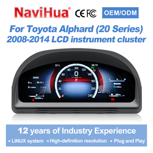 หน้าจอ LCD แสดงความเร็วอัตโนมัติ Navihua จอแสดงผลดิจิตอลพร้อม Carplay สำหรับรถยนต์ Toyota Alphard ซีรีส์ 20 ปี 2008-2014 - Product Image 2
