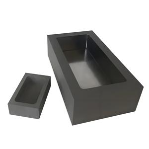 Boîte en <span class=keywords><strong>graphite</strong></span> haute densité personnalisée en usine pour la fusion des métaux