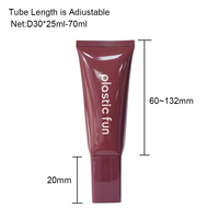 Tube Plastik Premium Mewah 50ml Custom, Dapat Diperas, Tutup Ulir Kosmetik, Krim BB Gloss, Lotion Tubuh, Masker Wajah 100ml, Kotak Lembut