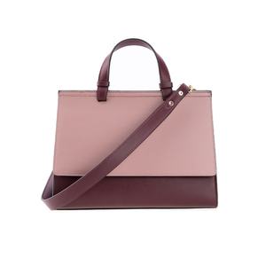 Sacs à main pour femmes de marque en PU de haute qualité, couleur contrastée, avec fermeture éclair et fermoir, doublure en polyester, vente en gros - Product Image 3