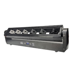 Luce Laser a Testa Mobile <span class=keywords><strong>Ava</strong></span> con 6 Occhi, Array Laser 500mW, Controllo DMX, Effetto Fascio Luminoso per Feste - Product Image 4