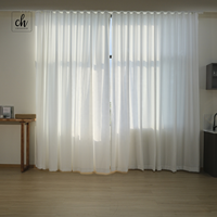 Tissu de rideau transparent 6001-41, intimité et lumière naturelle, couleur unie en 340 cm, 200 GSM, tombé parfait, idéal pour la maison et le commerce.