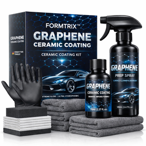 Kit de revêtement céramique au graphène FORMTRIX, spray de préparation pour la protection de la peinture infusé au graphène, ultra brillant, super hydrophobe, épaisseur 60 µm, pour voitures - Product Image 1