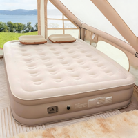 Matelas pneumatique pour lit Queen, simple ou double, avec pompe intégrée, lit gonflable portable et pliable pour le camping