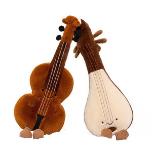 Juguete Musical Corto de Peluche <span class=keywords><strong>para</strong></span> Niños, Juguete <span class=keywords><strong>Suave</strong></span> <span class=keywords><strong>para</strong></span> Guitarra de Violín, Tenedor de Afinación, Naranja, Marrón, 38x15x5cm, Regalo <span class=keywords><strong>para</strong></span> Amante DE LA Música, Decoración del Hogar - Product Image 2