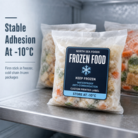 Étiquettes personnalisées anti-condensation avec code-barres - Autocollants adhésifs étanches à l'huile pour sachets de repas surgelés prêts à consommer (-18°C) et aliments pré-cuits