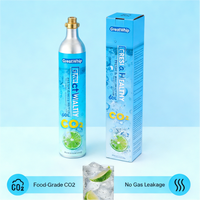 Cylindre de CO2 pour machine à soda 0,6 L, facile à utiliser, réservoir de CO2 de qualité alimentaire pour usage commercial dans les bars et restaurants
