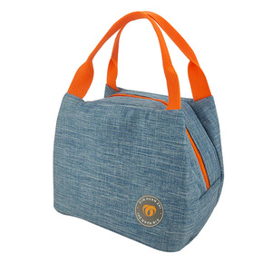 Xin Huan Zhi Insulated Lunch Bag Gray Large Size Portable Tote For Picnics And Shopping - Product Image 2