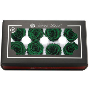 Têtes de roses fraîches OEM Real Touch Grade B, roses éternelles préservées avec boîte, matériau décoratif - Product Image 1