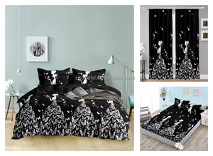Factory Direct 100% Polyester <strong>Sheets</strong> and Curtain Bedding Set Stylish <strong>Bed</strong> <strong>Sheet</strong> Set with <strong>Valances</strong> - Product Image 5