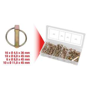 KS TOOLS - 970.0550 <b>Lynch</b> <b>pins</b> assortment (50 pcs) - EAN 4042146514344 ELEMENTS FOR FIXING FIXINGS - Product Image 2