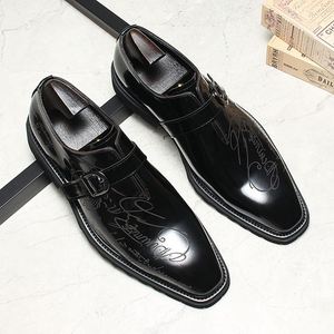 Chaussures décontractées pour hommes en cuir gaufré de luxe, populaires, de haute qualité, à motif, grande taille, basses - Product Image 3