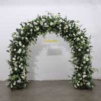 Fournitures de décoration de mariage Finest Florals, fond vert, arches, fleurs artificielles en rose, événements scéniques, arche de mariage, toile de fond de mariage