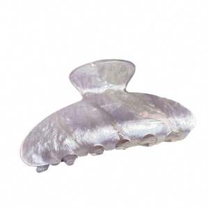 Pince à cheveux personnalisée en acrylique de 12,5 cm, faite à la main, avec motif linéaire, pour cheveux longs, accessoire pour cheveux pour femmes - Product Image 1