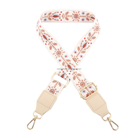 Sangle de sac large imprimée 3,8 cm, réglable, colorée, à motif floral, en polyester, pour sac à main, sac bandoulière, remplacement