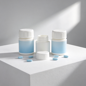 Custom Logo Plastic Pill Bottle Screw Cap Cylinder <b>Container</b> Packaging <b>for</b> <b>Tablets</b> - Product Image 1