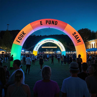 Arche gonflable publicitaire avec éclairage LED, en bâche PVC et tissu Oxford, pour arche gonflable