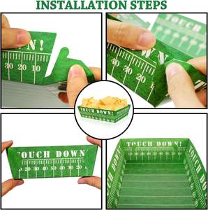 กล่องอาหารกระดาษคราฟท์แบบใช้แล้วทิ้ง เป็นมิตรกับสิ่งแวดล้อม รีไซเคิลได้ สำหรับใส่ขนม <span class=keywords><strong>ไก่</strong></span>ทอด มันฝรั่งทอด และอาหารจานด่วน - Product Image 4