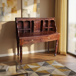Modern Solid Sheesham Wooden Makeup <b>Vanity</b> Dressing <b>Table</b> without Mirror 2 <b>Drawers</b> and Shelf Handcrafted For Living Room Hotel - Product Image 6