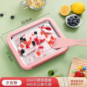 Home Ice Cream Maker Stainless Steel Manual Mini Ice Disk For Household DIY Summer Treats - Product Image 2