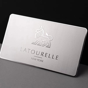 Cartes de visite en métal argenté miroir, cartes de luxe, logo personnalisé - Product Image 1