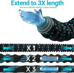 <span class=keywords><strong>Tuyau</strong></span> d'arrosage extensible de 50ft <span class=keywords><strong>tuyau</strong></span> d'<span class=keywords><strong>eau</strong></span> flexible sans pli 50ft avec personnalisation de Support de buse de pulvérisation à 10 motifs - Product Image 3