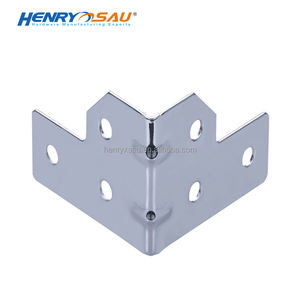 Renforcé robuste coin Brace L support coin protecteur <span class=keywords><strong>garde</strong></span> boîtier pince clip 6 trous pour transit route cas coffre - Product Image 1