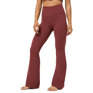 2024 Damen hohe taille Flare Hosen Bootleg Yoga Leggins Bauchtkontrolle 4 Weg Stretch Strumpfhosen Übergröße Tanzhosen Sportbekleidung