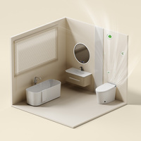WC intelligent moderne et simple certifié CE avec bidet intégré, à siphon en P ou en S, pour le marché européen
