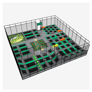 <span class=keywords><strong>Parc</strong></span> de trampolines extérieur pour enfants le plus vendu avec toit, <span class=keywords><strong>prix</strong></span> d'usine, équipement commercial d'occasion pour parcs et loisirs - Product Image 2