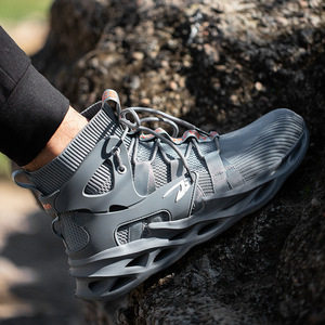 <span class=keywords><strong>Scarpe</strong></span> <span class=keywords><strong>antinfortunistiche</strong></span> in tessuto a vita alta con punta in acciaio antismash <span class=keywords><strong>e</strong></span> soletta in rete con suola in plastica-stivali da lavoro per tutte le stagioni - Product Image 2