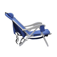 Chaise de plage pliable portable en aluminium moderne Kejie pour l'extérieur, avec pare-soleil