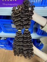 RXHAIR Factory, Cabello Humano 100% para Trenzas, Cabello Super Double Drawn a Granel, Trenzas Boho, Rizado Profundo, Completo y Grueso