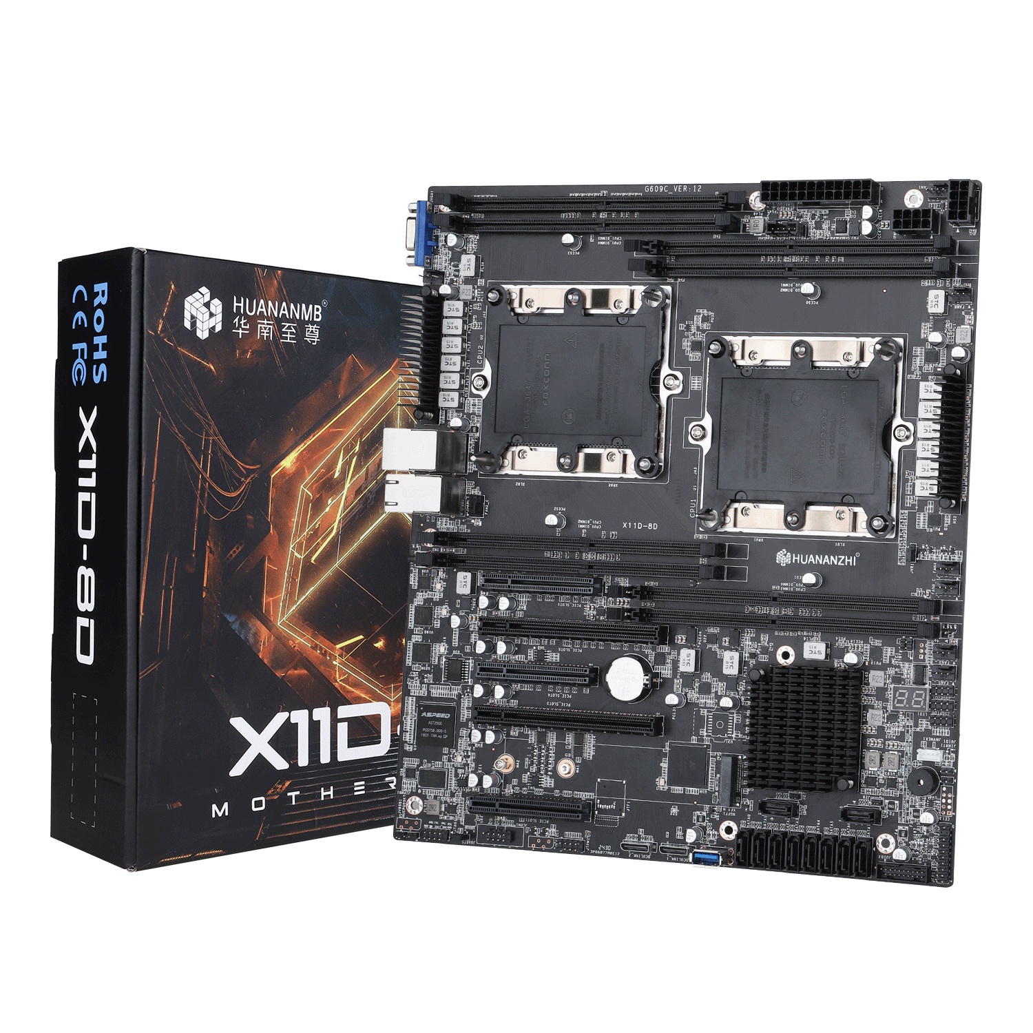 HUANANZHI X11D-8D ATX Motherboard for Intel Xeon Processors, 8