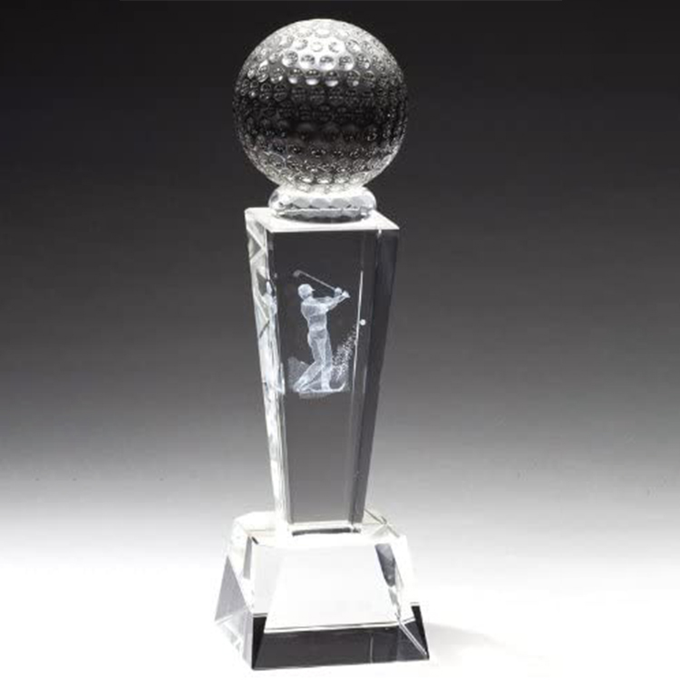 JN Кристалл Гольф трофей настроить 3D гравировка