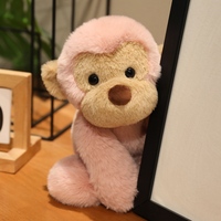 Großhandel Flauschiger Langarm-Affen-Plüschtier Weicher Sitzender Affe Stofftier Plüschpuppe für Sofa-Dekoration Kinder Zoo-Thema Geschenk