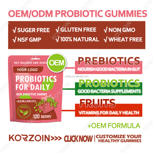 PROBIOTIQUES VITAMINÉS EN GOMMIES À LA CANNEBERGE POUR HOMMES ET FEMMES EN MARQUE PRIVÉE OEM, ENZYMES DIGESTIVES À LA CANNEBERGE, SUPPLÉMENT POUR LA SANTÉ DE L'APPAREIL DIGESTIF - Product Image 2