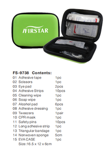 <span class=keywords><strong>Kit</strong></span> de primeros auxilios ecológico con logotipo personalizado Firstar con suministros médicos para supervivencia y aventura al aire libre - Product Image 5