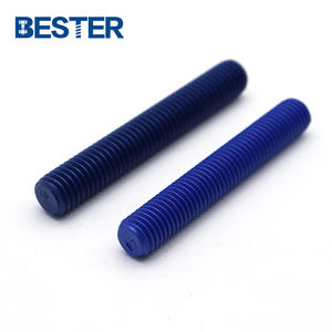 Prendedor de alta resistência M14 X 1,5 M14 totalmente rosqueado PTFE Fluorocarbon <span class=keywords><strong>Xylan</strong></span> revestimento ASTM A193 parafuso prisioneiro universal - Product Image 6