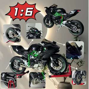 Modelo de Juguete de Motocicleta <span class=keywords><strong>Kawasaki</strong></span> Ninja H2r de Carreras, Miniatura de Aleación Fundida a Presión, Unisex, Coleccionable - Product Image 2