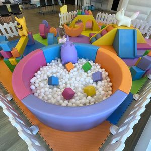 Équipement mou gonflable de jeu de décoration de centre de divertissement d'enfants de <span class=keywords><strong>restaurant</strong></span> d'intérieur coloré avec la glissière de fosse de boule - Product Image 4