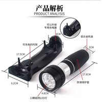 Lampe torche LED puissante, lampe de secours pour chambre d'hôtel, éclairage manuel d'urgence